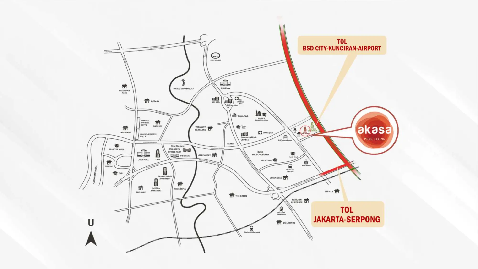 Peta Lokasi Akasa Pure Living